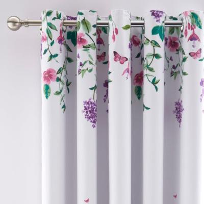Dunelm Garden Buddleia Blackout Eyelet Curtains