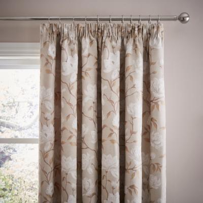 Dunelm Magnolia Floral Jacquard Pencil Pleat Curtains