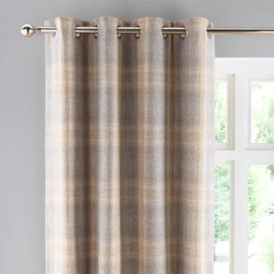Dunelm Pinfold Check Eyelet Curtains