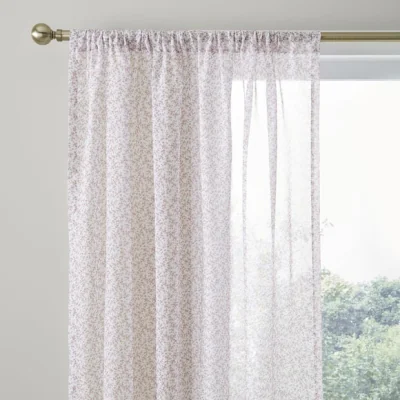 Dunelm Annie Floral Slot Top Voile