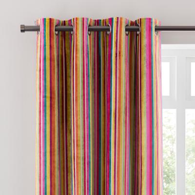 Dunelm Aliyah Stripe Eyelet Curtains MultiColoured