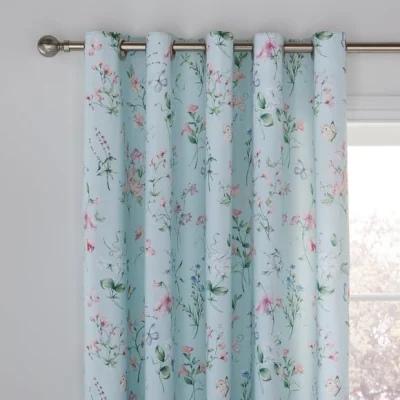 Dunelm Sweetpea Polycotton Eyelet Blackout Curtains