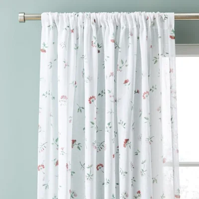 Dunelm Margo Floral Slot Top Voile