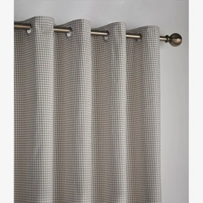 Dunelm Sydney Gingham Polycotton Blackout Eyelet Curtains