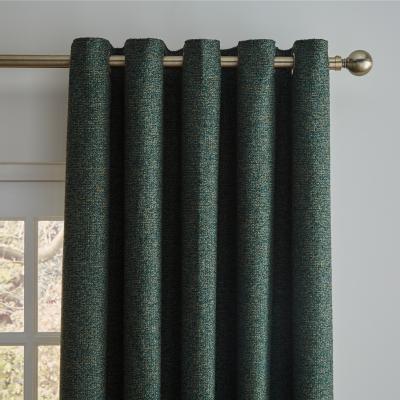 Dunelm Lorna Boucle Thermal Eyelet Curtains Green