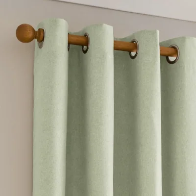 Dunelm Luna Brushed Eyelet Curtains (Blackout Available)