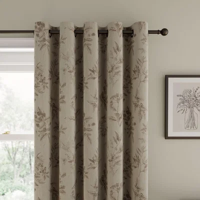 Dunelm Forest Berries Eyelet Curtains Natural