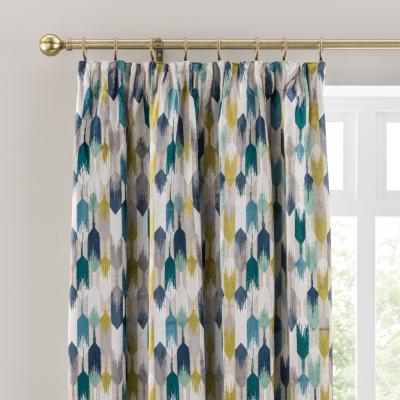 Dunelm Kelso Pencil Pleat Velvet Curtains Kelso Teal