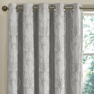 Dunelm Dorma Vivana Damask Polycotton Blackout Eyelet Curtains