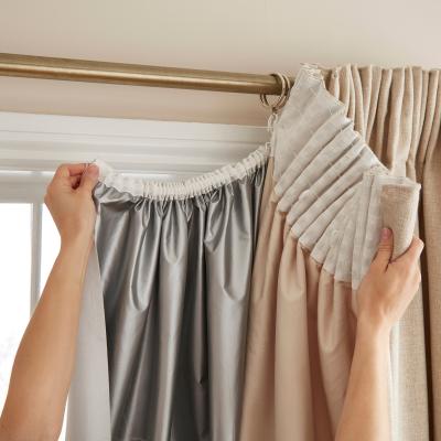 Dunelm Metallic Thermal Lined Pencil Pleat Curtain Silver