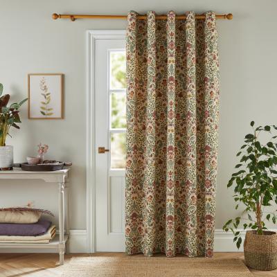 Dunelm Ruskin Natural Thermal Door Curtain Brown/Green/Yellow