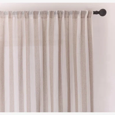 Dunelm Lettie Stripe Slot Top Voile Panel