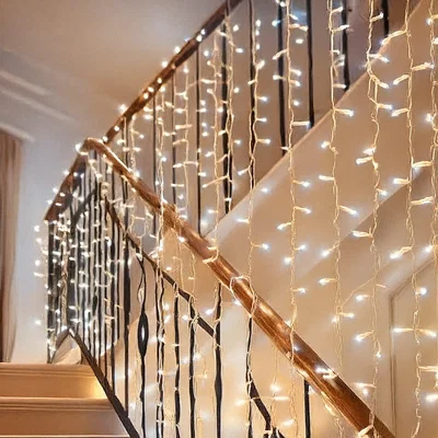 Dunelm Mercer 240 LED Connectable Snowfall Curtain Light