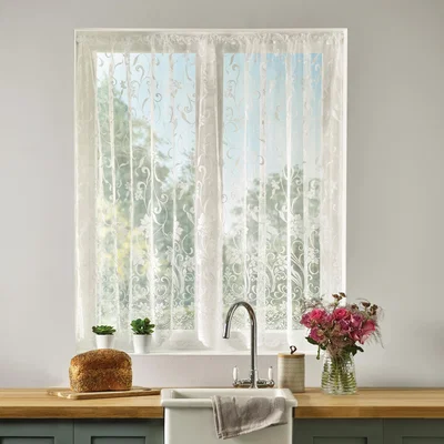 Dunelm By the Metre Eleanor Lace Net Fabric White