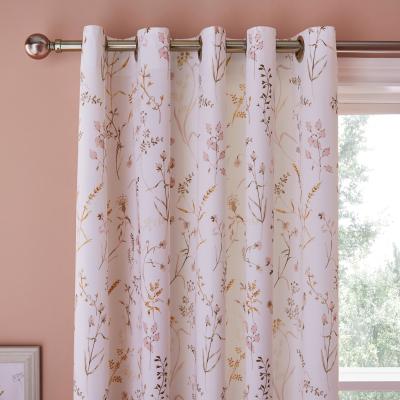 Dunelm Freya Stem Floral Cotton Eyelet Curtains