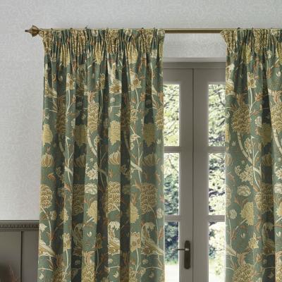Dunelm Morris & Co. Cray Chenille Pencil Pleat Curtains