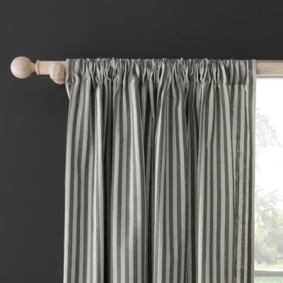 Dunelm Linford Stripe Unlined Slot Top Curtains