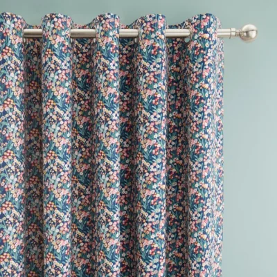 Dunelm Harriet Meadow Polycotton Blackout Eyelet Curtains