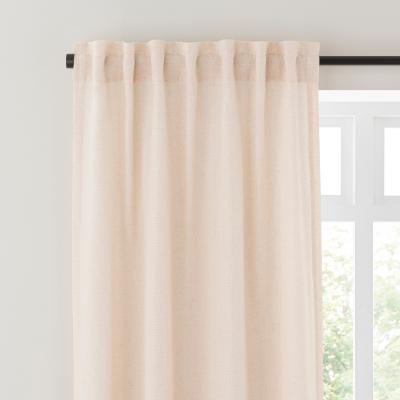 Dunelm Touch of Linen Natural Unlined Tab Top Curtains Natural