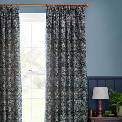 Dunelm Morris & Co. Strawberry Thief Jacquard Pencil Pleat Curtains