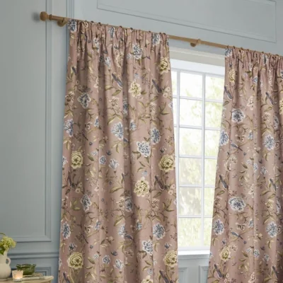 Dunelm Sanderson Porcelain Garden Pencil Pleat Curtains