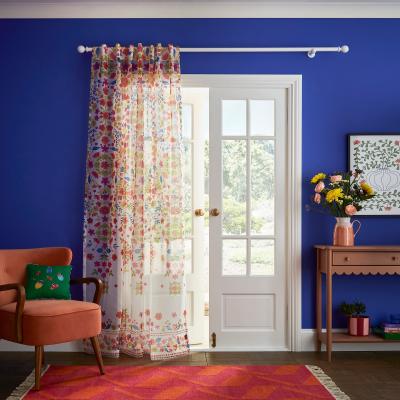 Dunelm Sophie Robinson Courtyard Garden Tie Top Single Voile Panel