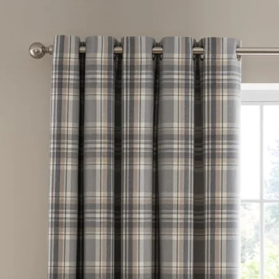 Dunelm Belhaven Check Eyelet Curtains