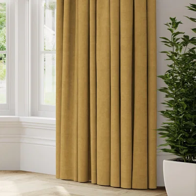 Dunelm Luxury Velvet Made to Measure Curtains Lux Velvet Antique Gold
