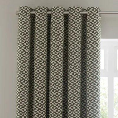 Dunelm Geo Checkerboard Eyelet Curtains