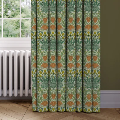 Dunelm William Morris At Home Garden Made to Measure Curtains Garden Kiwi