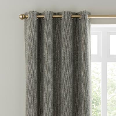 Dunelm Churchgate Oakham Thermal Eyelet Curtains Charcoal (Grey)