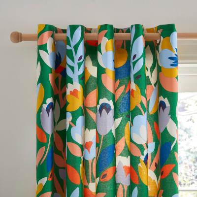 Dunelm Elements Fieldsley Eyelet Curtains MultiColoured