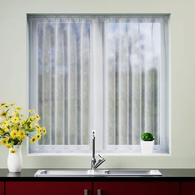 Dunelm Pipkin Slot Top Net Curtain White