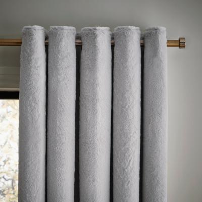 Dunelm Lenon Thermal Eyelet Curtains Silver