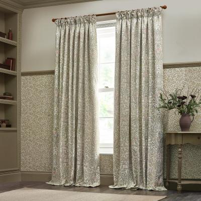 Dunelm Morris & Co. Acorn Multi Jacquard Pencil Pleat Curtains