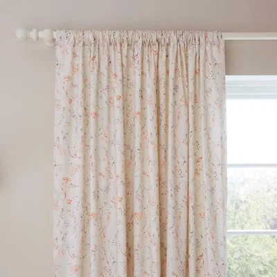 Dunelm Esme Ditsy 100% Cotton Blackout Pencil Pleat Curtains