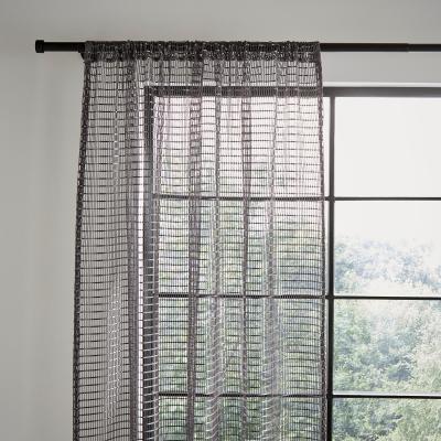 Dunelm Open Weave Maxi Slot Top Curtain Charcoal
