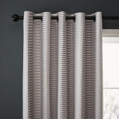 Dunelm Kenton Stripe Blackout Eyelet Curtains