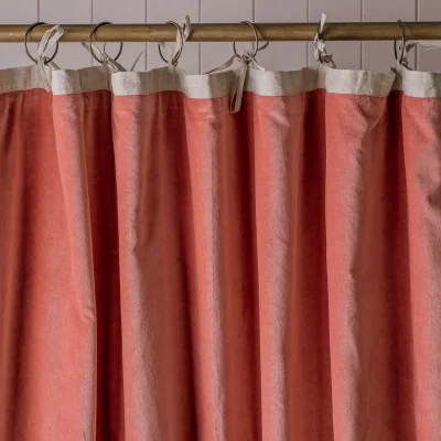 Graham & Green Graham and Green Tea Rose Velvet Curtain - 140 x 228cm