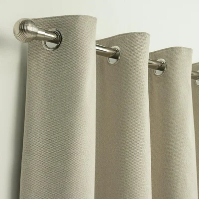 Habitat Habitat Textured Plain Blackout Eyelet Curtains - Neutral