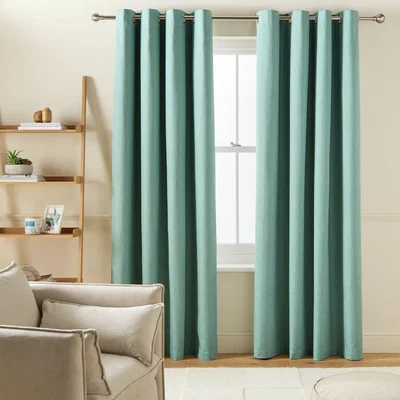 Habitat Habitat Blackout Eyelet Curtain - Light Teal - 183x168cm