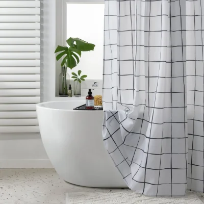 Habitat Habitat Industrial Anti Bac Curtain - Black & White