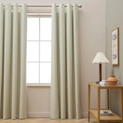 Habitat Habitat Blackout Eyelet Curtain - Cream - 168x137cm