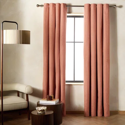 Habitat Habitat Blackout Eyelet Curtain - Orange - 183x168cm