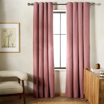 Habitat Habitat Blackout Eyelet Curtain - Burgundy - 229x229cm