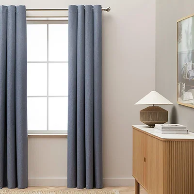 Habitat Habitat Blackout Eyelet Curtain - Navy - 229x229cm