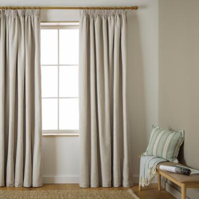 Habitat Habitat Herringbone Pencil Pleat Curtain - Cream -183x168cm