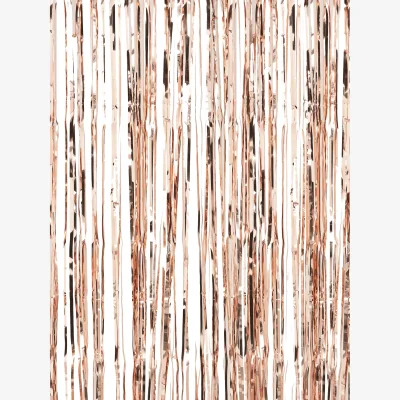 John Lewis Ginger Ray Fringe Curtain, Rose Gold