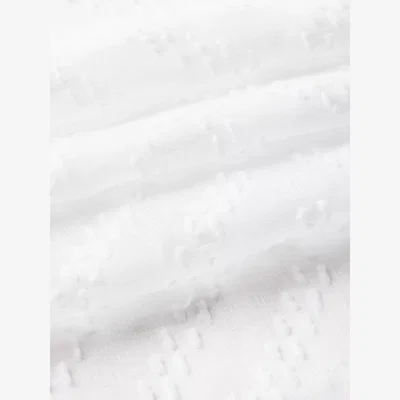 John Lewis John Lewis Tufted Geometric Voile Panel, White