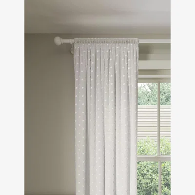John Lewis John Lewis Tufted Dot Voile Panel, White